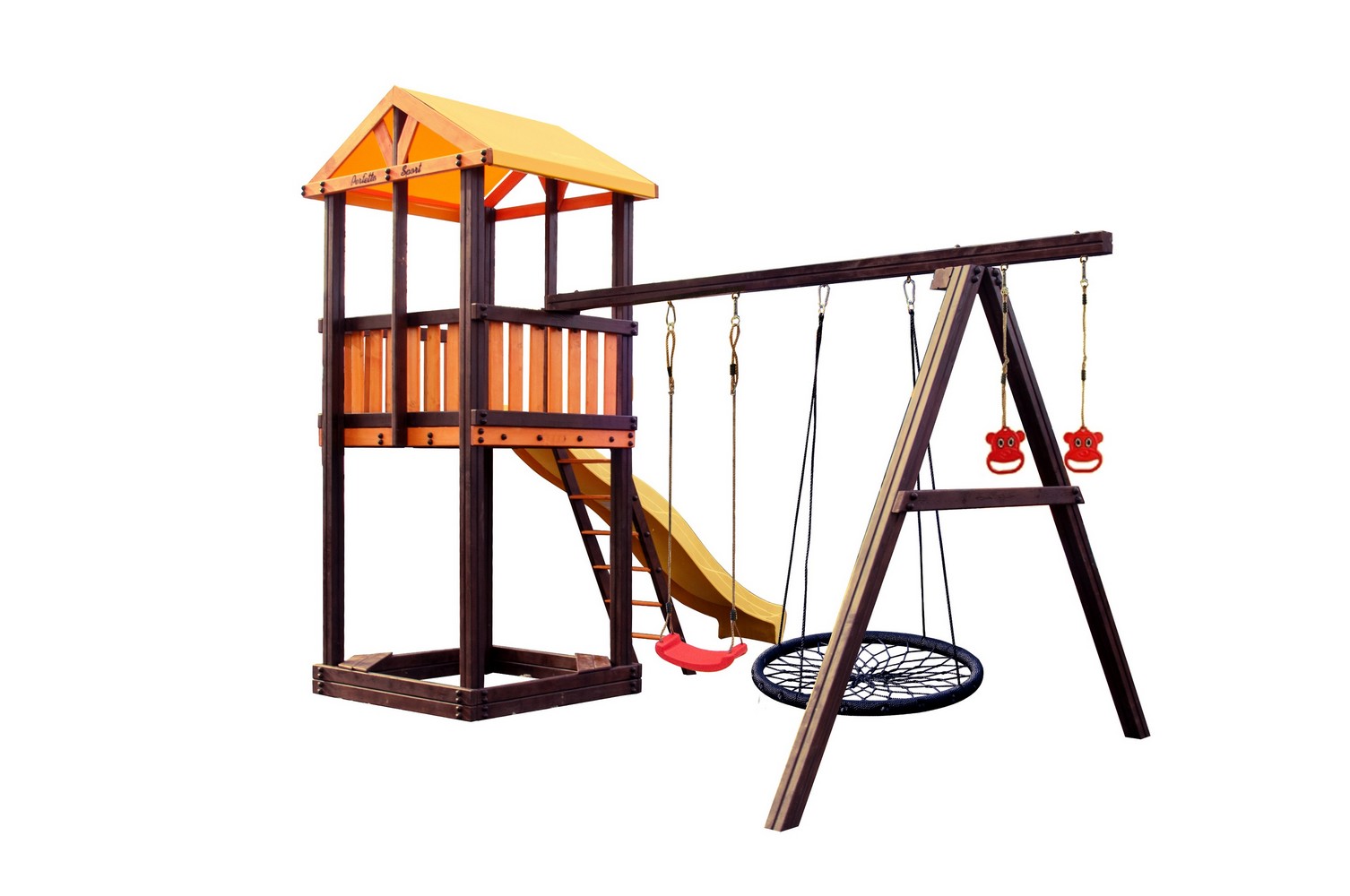 Игровой комплекс Perfetto Sport Pitigliano-3 + качели Паутина