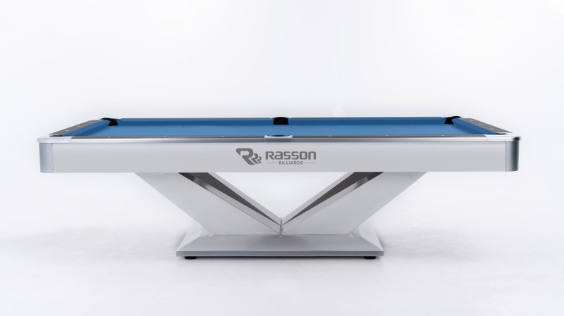 Бильярдный стол для пула Rasson Billiard Victory II Plus 9 ф (белый) с плитой