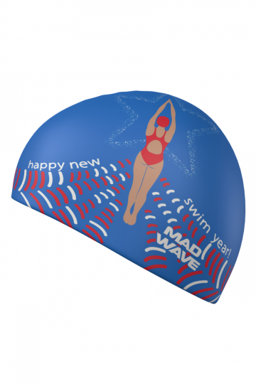 Силиконовая шапочка Mad Wave Happy New Year M0554 29 0 03W