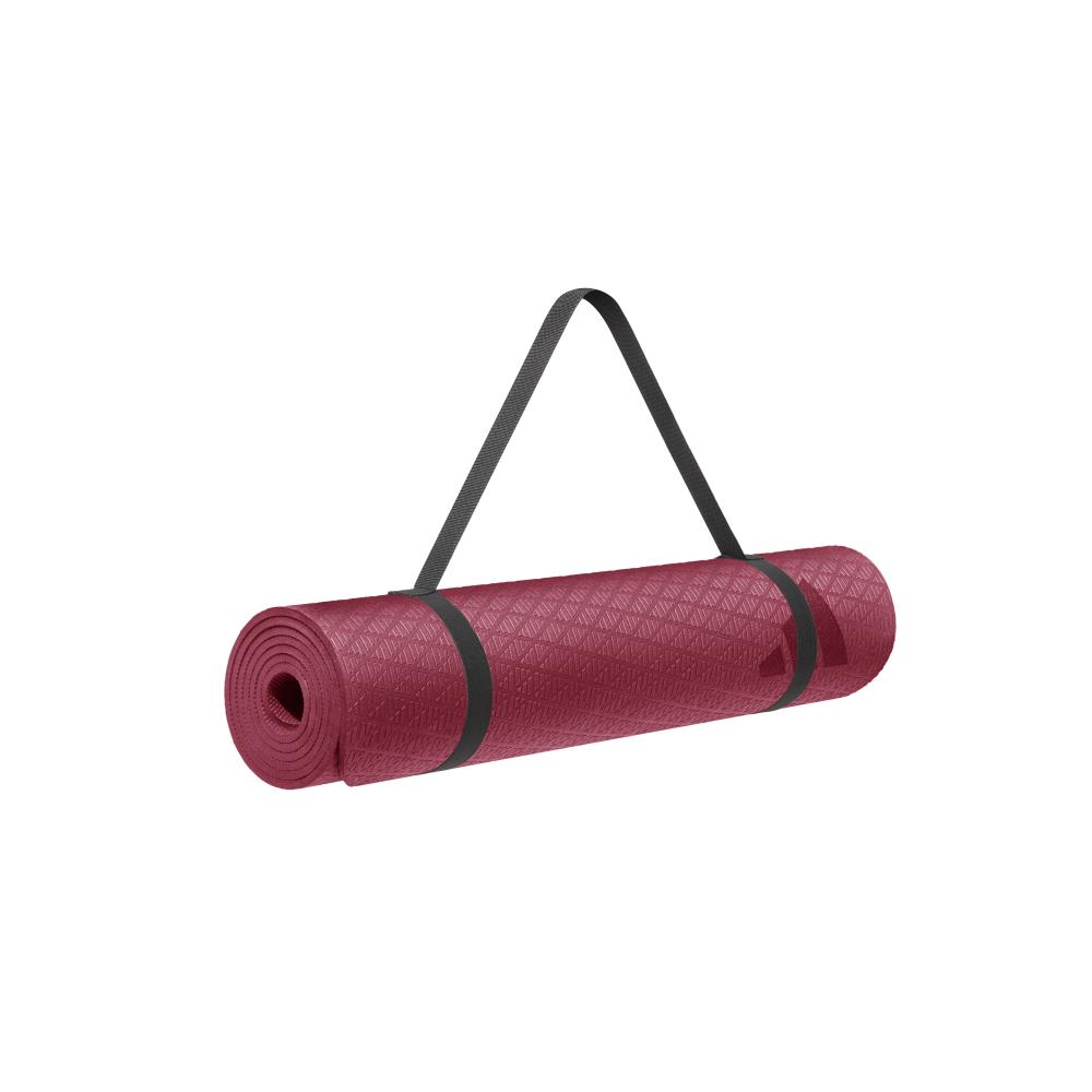 Коврик (мат) для йоги 183x61x0.6 Adidas ADYG-10002CB, цвет бордовый