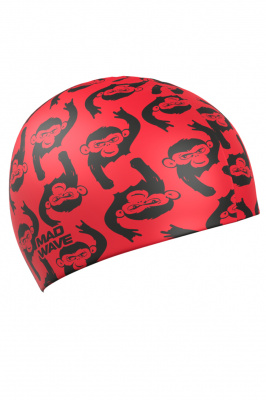 Силиконовая шапочка Mad Wave Monkeys big M0554 46 0 00W красный