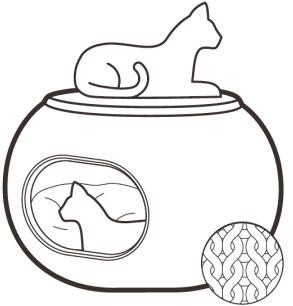 Лежанка для питомцев уютная Cozy Home Pet