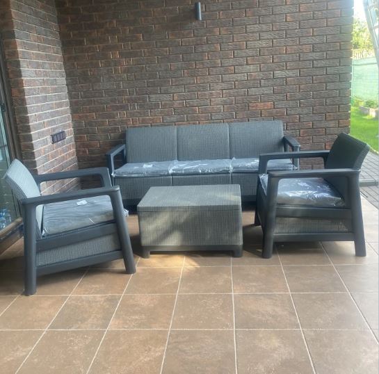 Комплект мебели Сканди (Scandi Linea 3 Seater Set ) графит