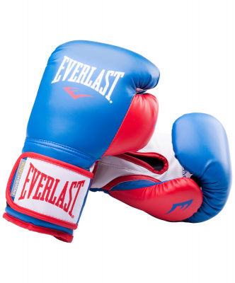 Перчатки боксерские Everlast Powerlock P00000728, 16oz, синий/красный
