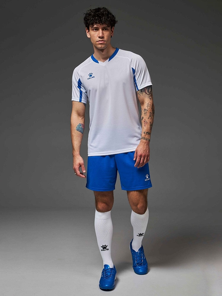 Футбольная форма Kelme Short-Sleeved Football Suit 8251ZB1002-100 White\Blue