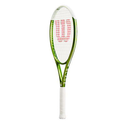 Ракетка для большого тенниса, для любителей, алюминий, со струнами Wilson Blade Feel Team 103 WR117710U1 бело-зеленый