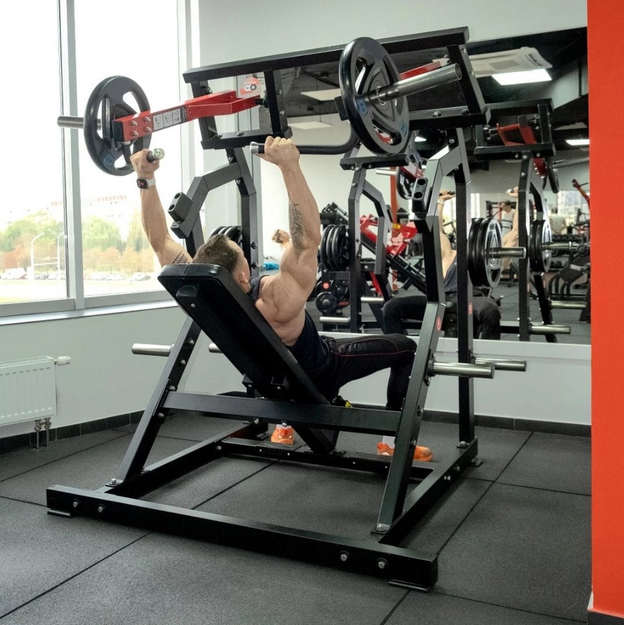 Плечевой Жим Protrain PP121 на свободных весах, черно-красный | Premium Fitness