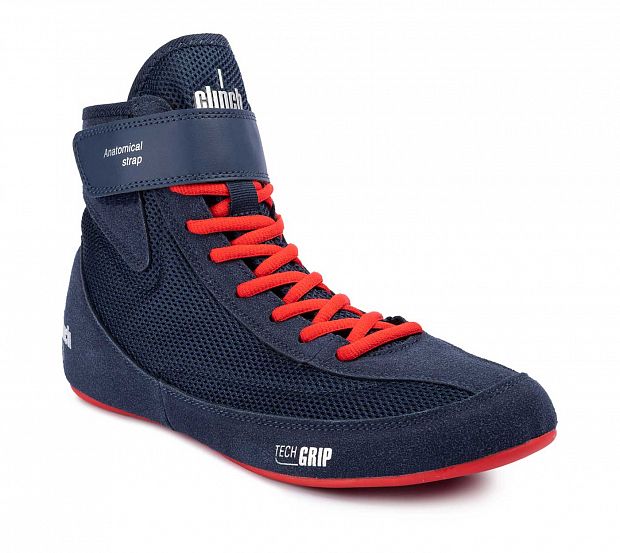 Борцовки Clinch Grip сине-красные C420