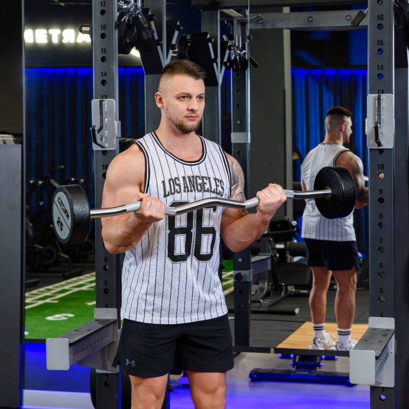 Набор изогнутых полиуретановых штанг LEVEL 35-55кг (шаг 5 кг, 5 шт) Profi-Fit