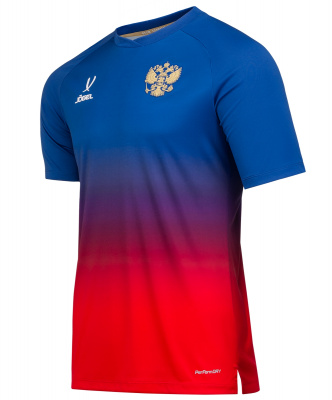Футболка разминочная Jogel NATIONAL PerFormDRY Pre-Match Tee, сине-красный