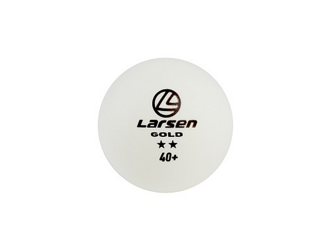 Шарики для настольного тенниса Gold 2 Star (6 шт.), ABS пластик Larsen 8332 белый
