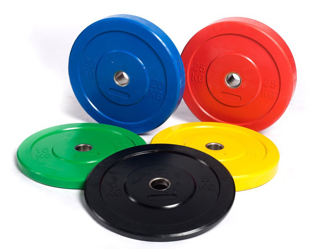 Диск для штанги каучуковый, цветной, d51 5кг Profi-Fit