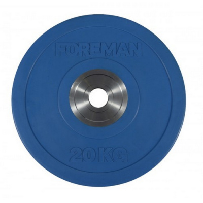 Диск бампированный обрезиненный Foreman D50 мм 20 кг FM\BM-20KG\BL синий