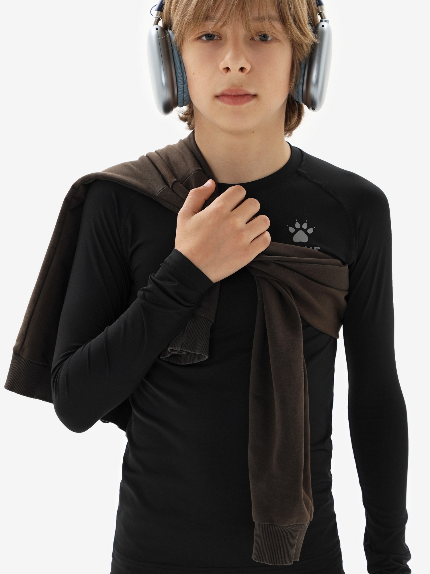 Детское термобелье (верх) Kelme Tech Fit Long Sleeve (Thin) Kids 3893113-000 Black