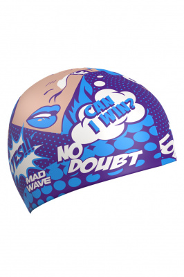 Силиконовая шапочка Mad Wave Pop-art M0554 22 0 04W синий