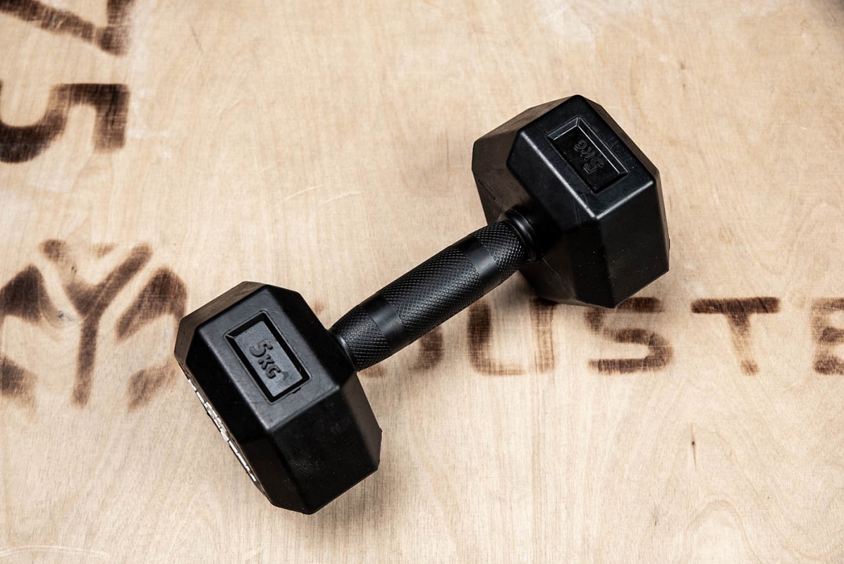 Гантель обрезиненная YouSteel HEX DB 30 кг