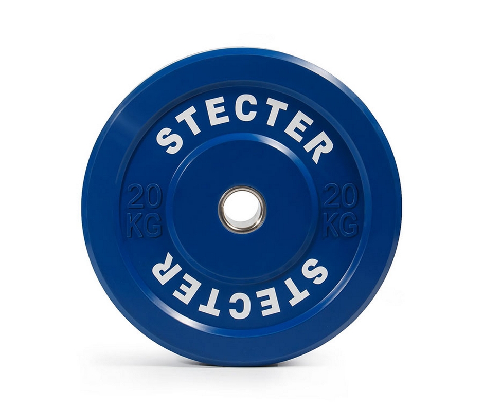 Каучуковый тренировочный диск 20 кг (синий) Stecter