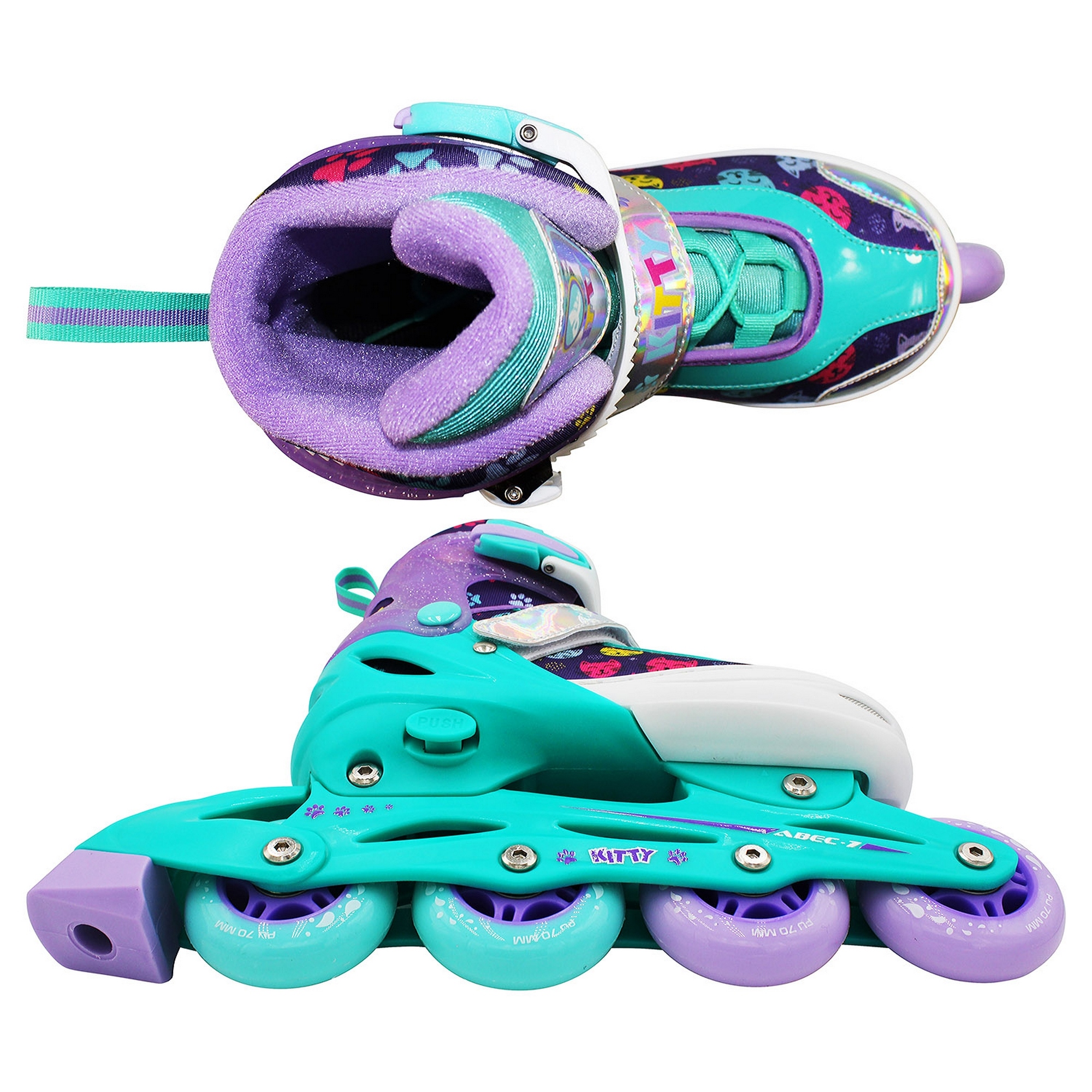Раздвижные роликовые коньки Alpha Caprice Kitty Mint