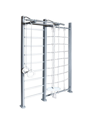 Детский спортивный комплекс Perfetto Sport "Scala in legno con rete" grigio PS-124
