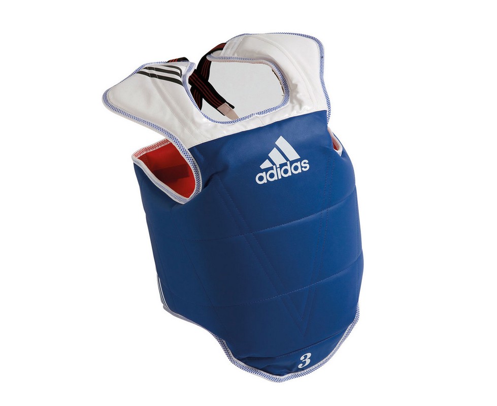 Защита корпуса двухсторонняя Adidas Adult Body Protector Reversible WTF сине-красная adiTAP01