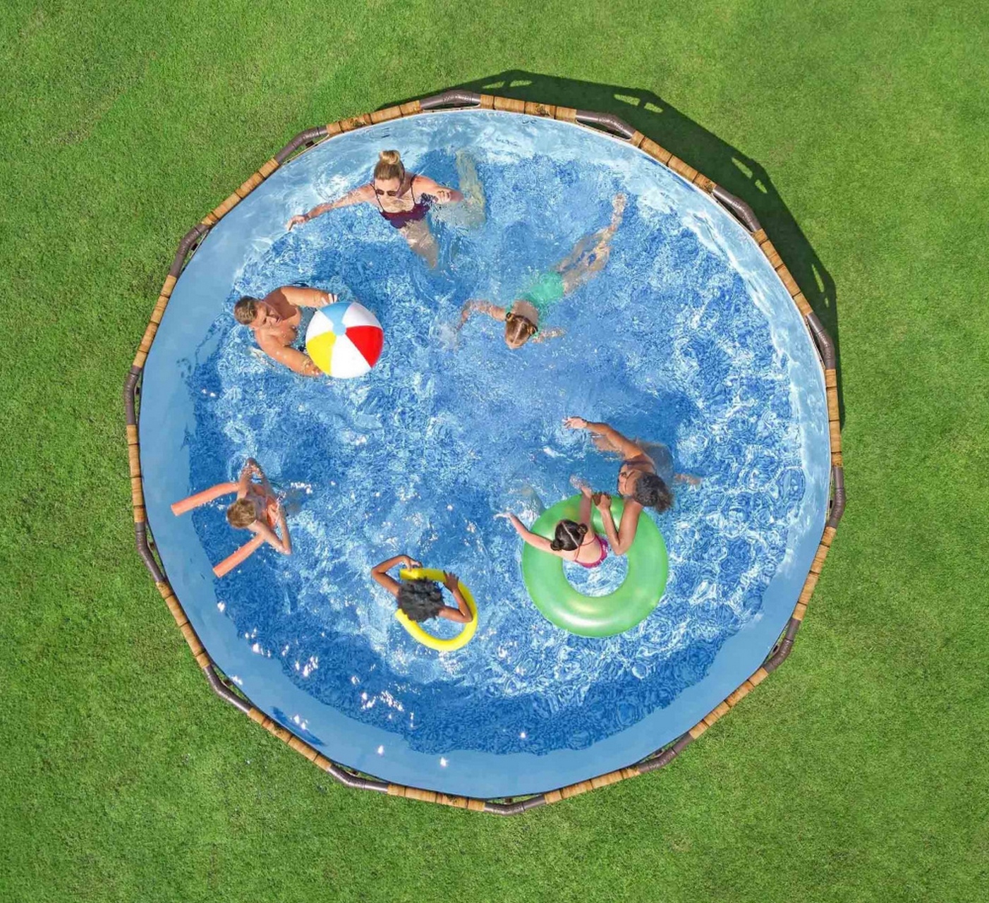 Каркасный бассейн 427х107см, фильтр-насос, лестница, тент Bestway Splashview Pool 561JM