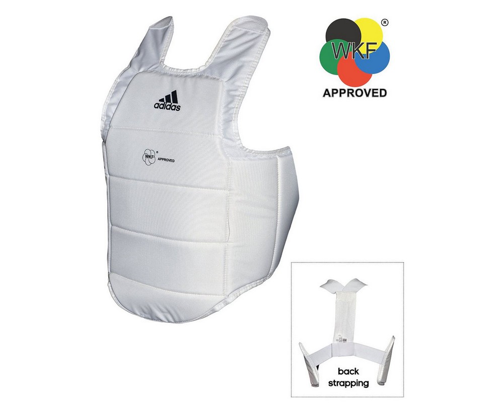 Защита корпуса Adidas Chest Guard WKF белая adiP03