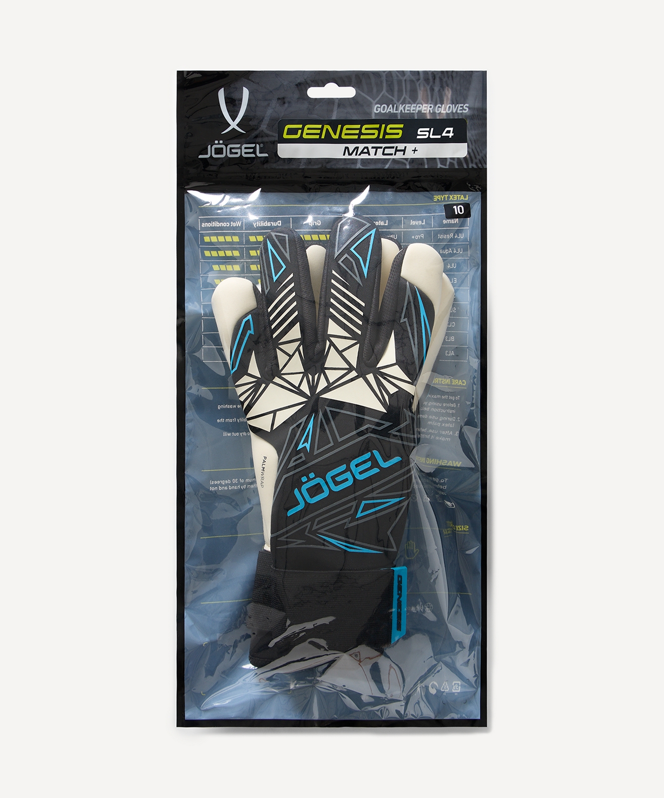 Перчатки вратарские Jogel Genesis SL4 Negative hybrid, черный
