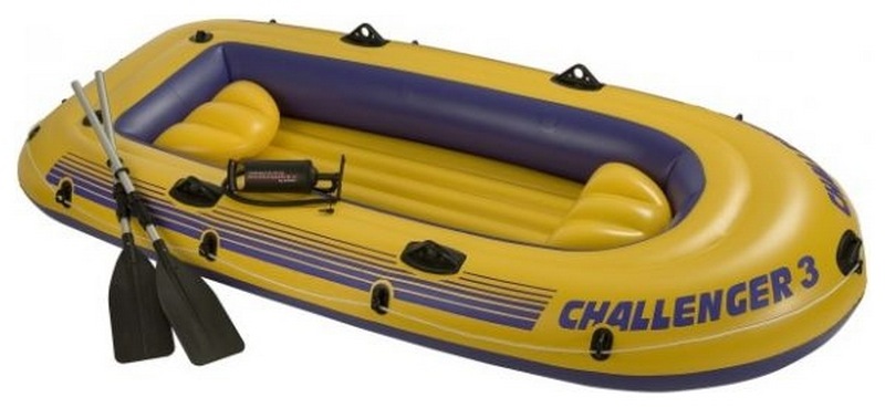 Лодка надувная трехместная Intex Challenger-3 Set