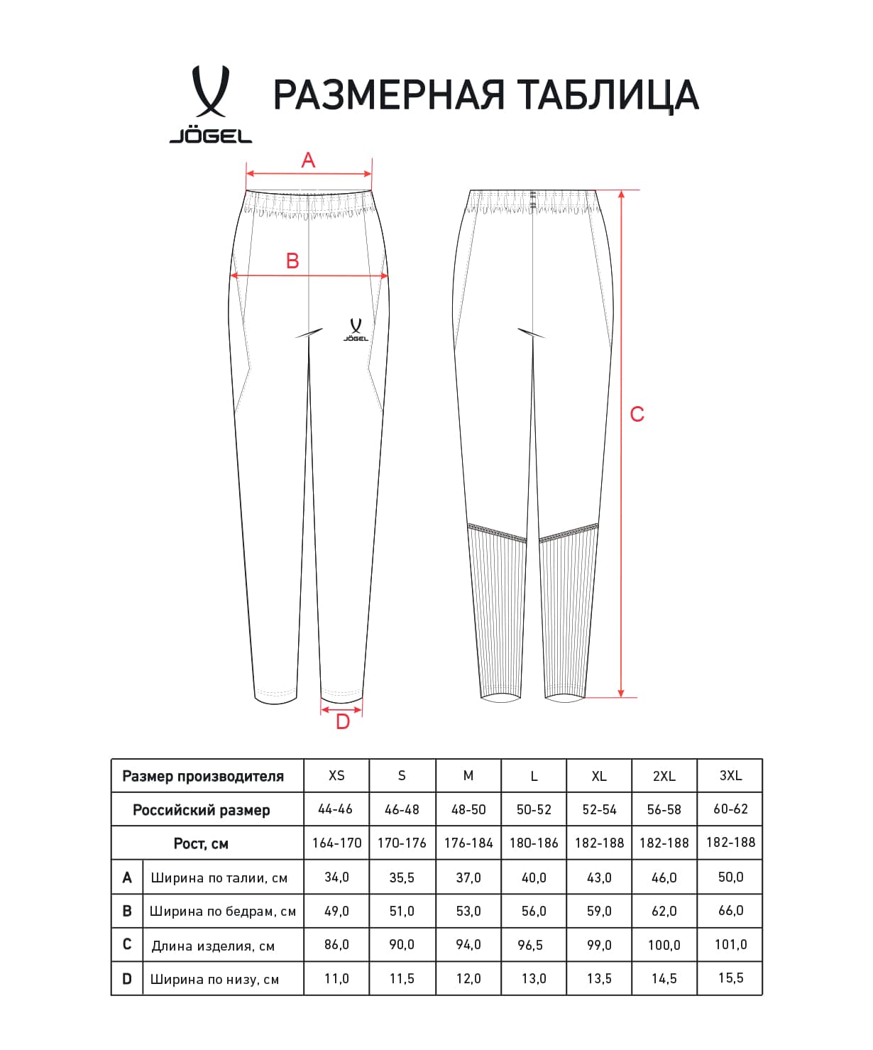 Брюки тренировочные без карманов Jogel PREMIER PerFormDRY Training Pants, черный