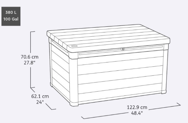 Сундук Кортина (Cortina box 380L) графит