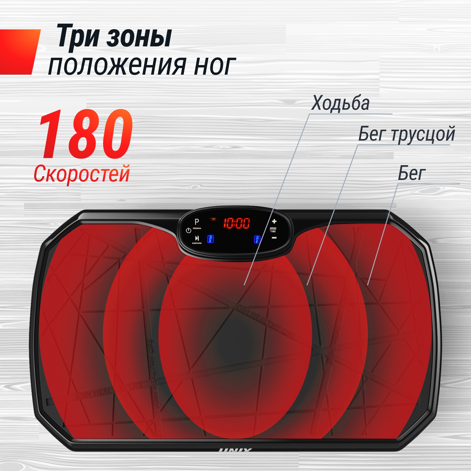 Виброплатформа UnixFit Edge 2D VP2DEBK Black