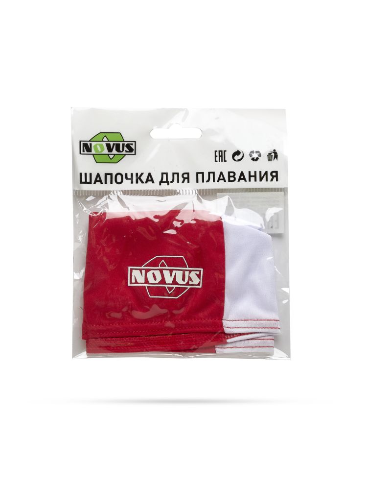 Шапочка для плавания Novus NPC-41 полиэстер красно-белая