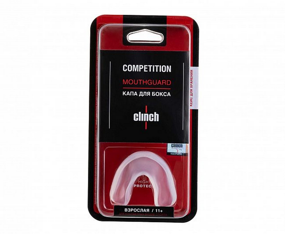 Капа одночелюстная Clinch Competition Single Layer Mouthguard C511 прозрачный