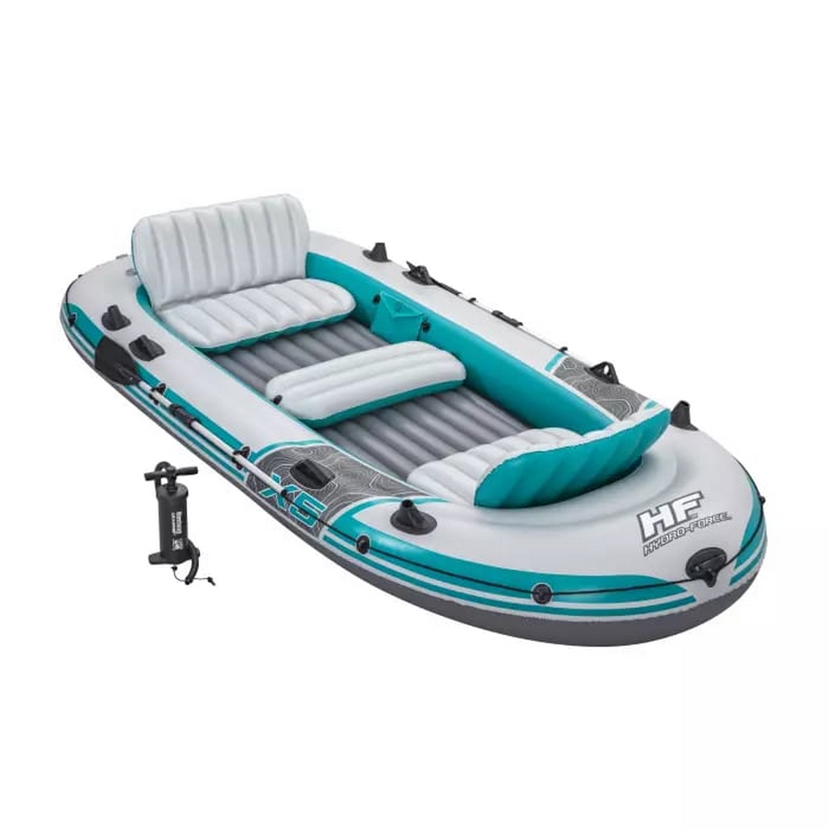 Надувная лодка 364х166см вёсла 62064, насос 62086, до 600кг Bestway Adventure Elite X5 Raft Set 65159