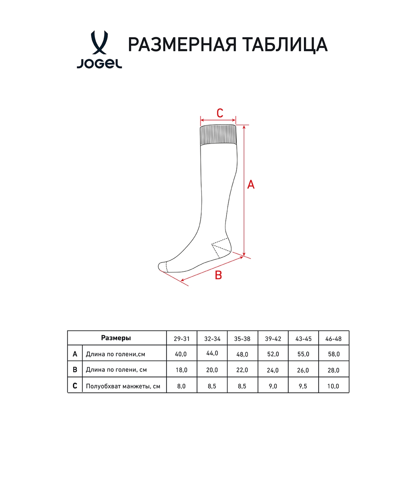 Гетры футбольные Jogel PerFormDRY Spartak 25 Home Socks, красный