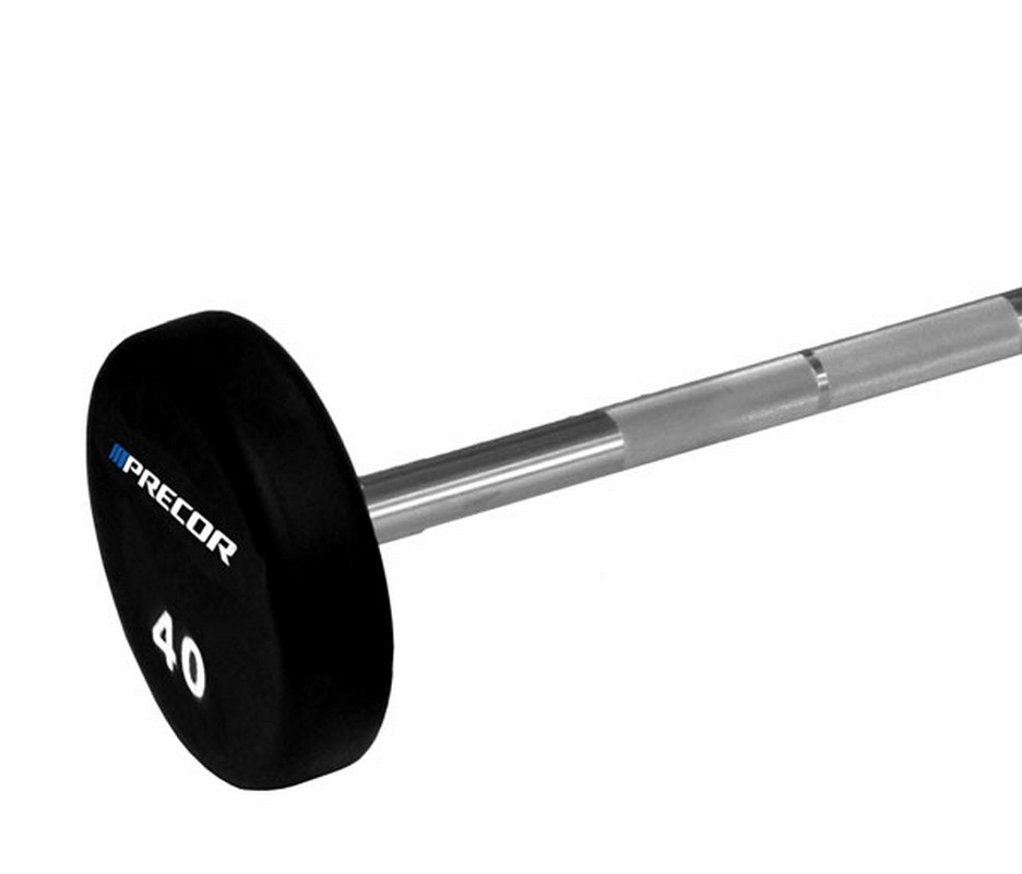 Набор фиксированных штанг Precor в уретановой оболочке FM\UPB-10-55KG 10-55 кг, 10 штук, черный
