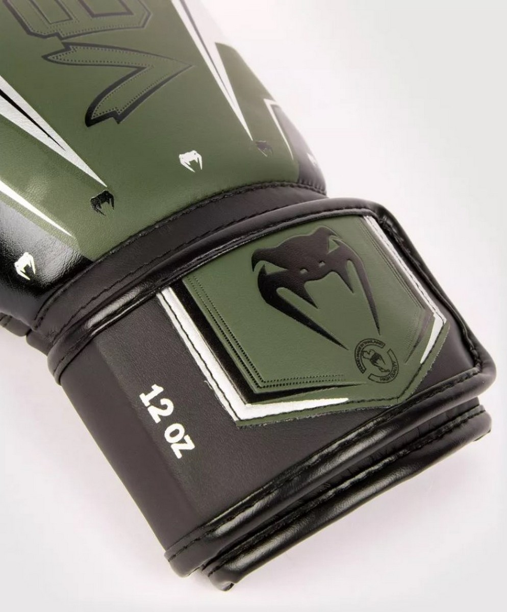 Перчатки Venum Elite Evo 04260-578-10oz хакки\серебрянный