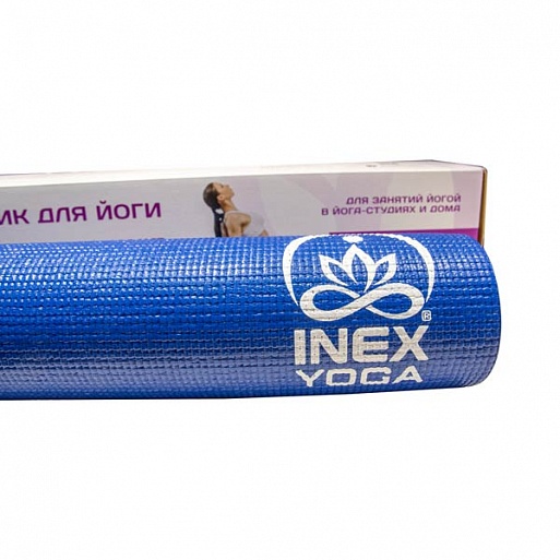 Коврик для йоги Inex Yoga Mat IN\RP-YM35\BL-35-RP, 170x60x0,35, синий
