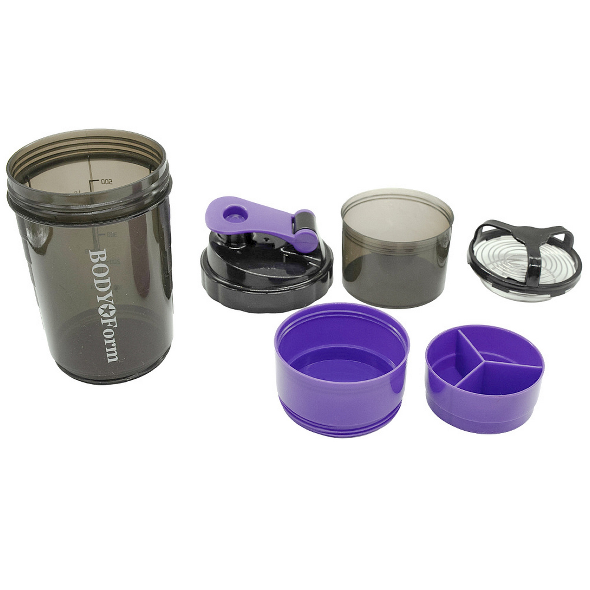 Спортивный шейкер Body Form SHB04-500 black\violet