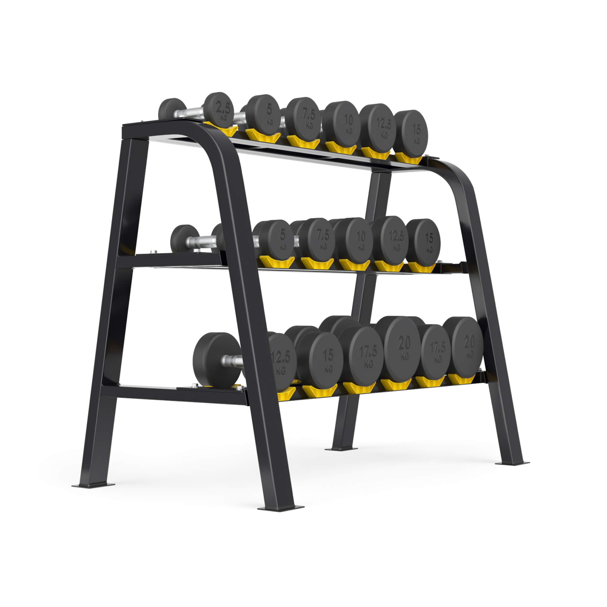 Стойка для гантелей UnixFit DumRack 9 PRO (500 кг) DBRK9PBKYL500