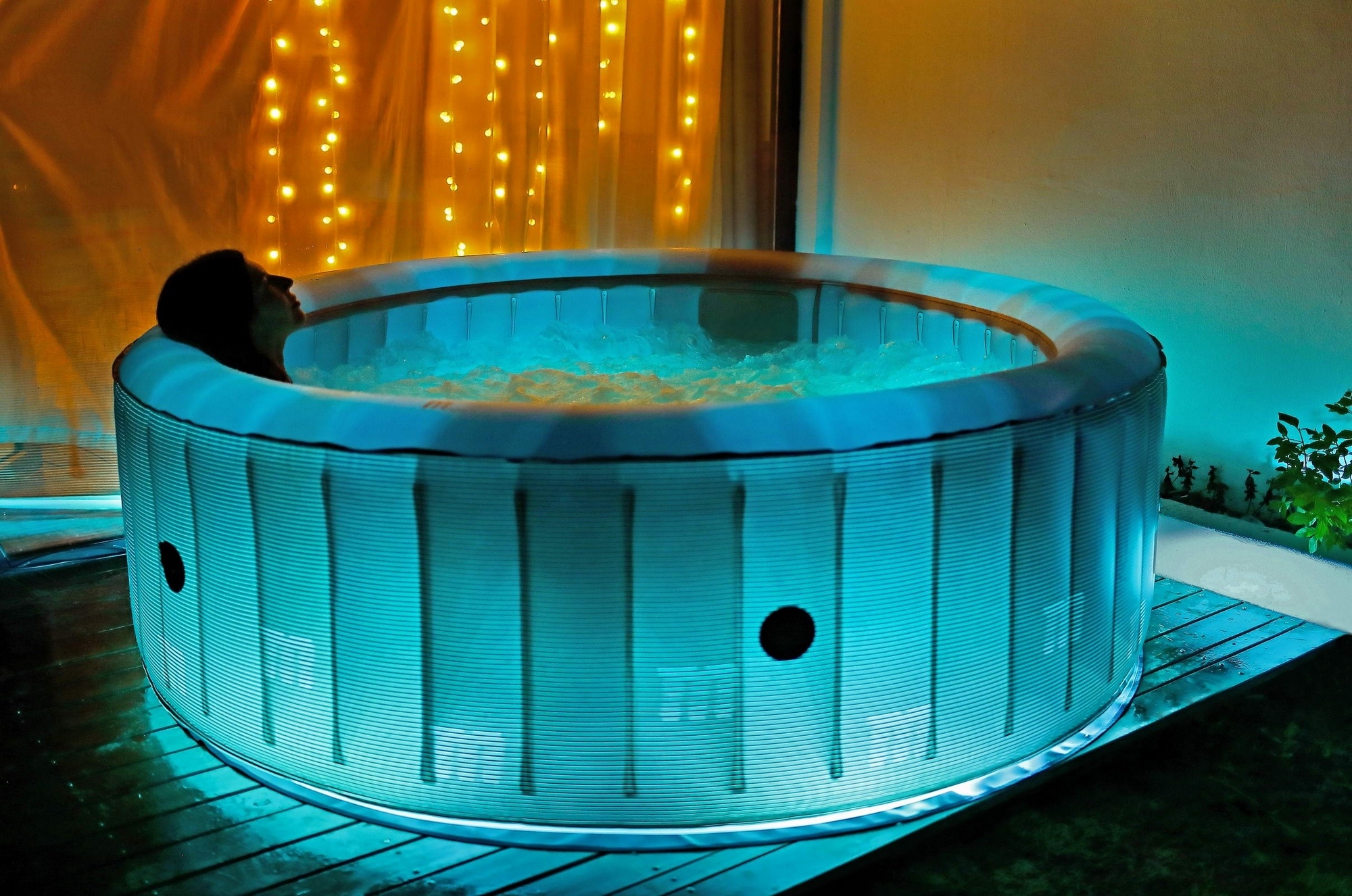 СПА-бассейн 204х70см, 930л, круглый, аэромассаж, led-подстветка MSpa Starry C-ST062