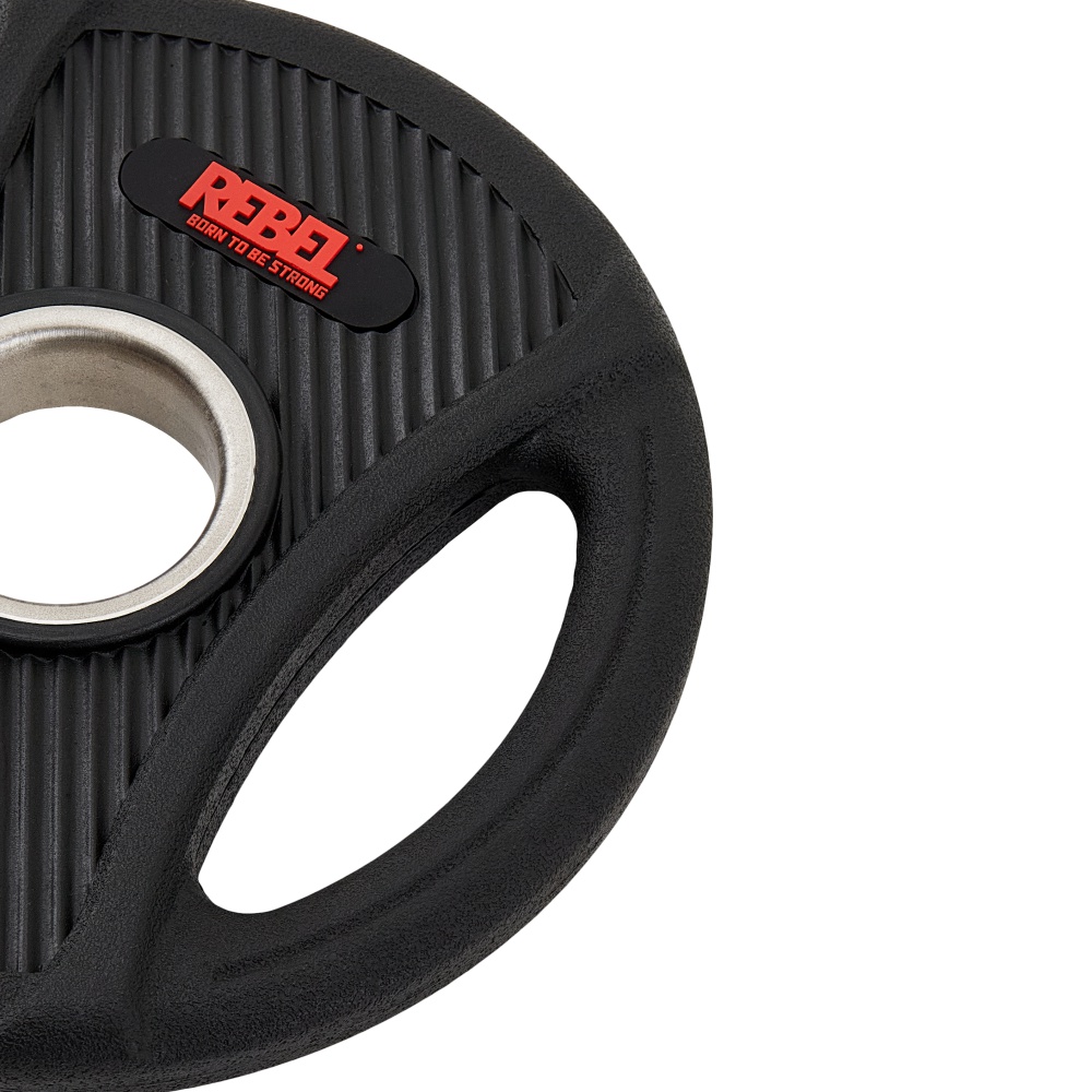 Диски олимпийские обрезиненные с двумя хватами 2,5 кг (пара) REBEL R-PVP-2.5-PAIR