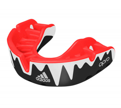 Капа одночелюстная Adidas adiBP36 Opro Platinum Gen4 Self-Fit Mouthguard черно-бело-красная