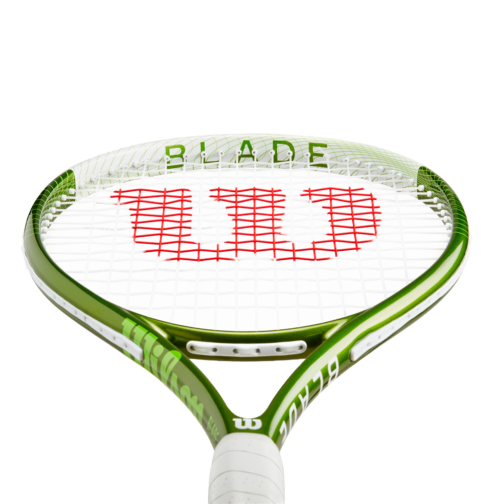 Ракетка для большого тенниса, для любителей, алюминий, со струнами Wilson Blade Feel Team 103 WR117710U2 бело-зеленый
