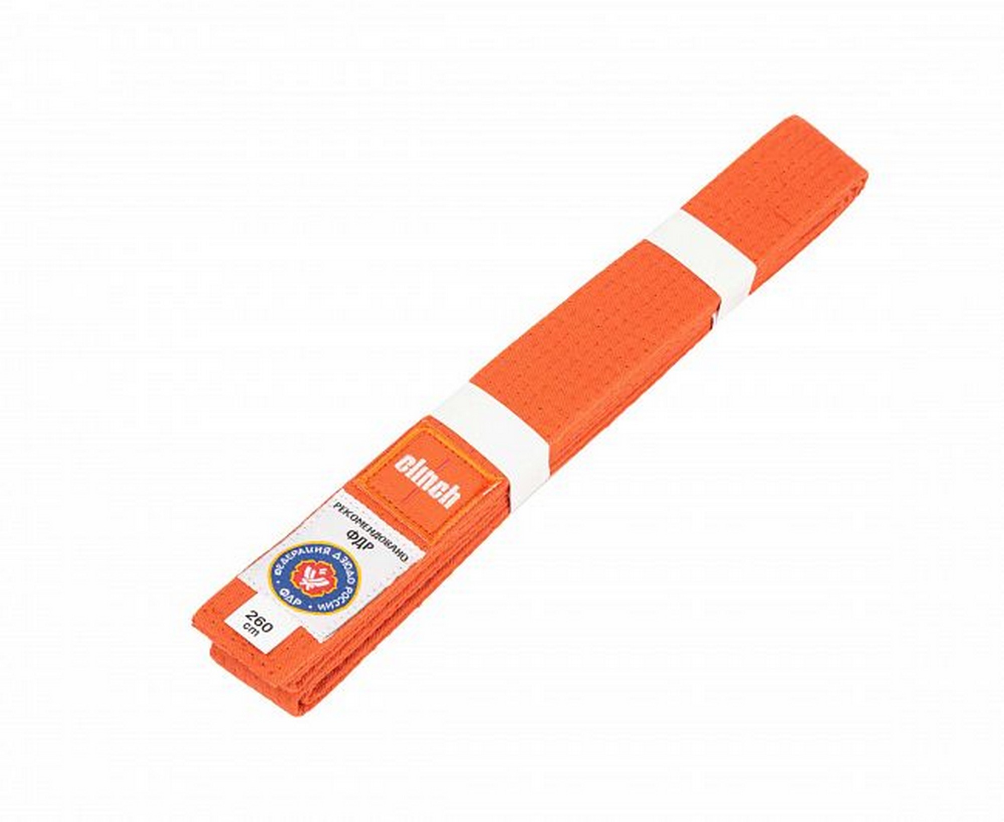 Пояс для дзюдо Clinch Judo Belt FDR C301 оранжевый