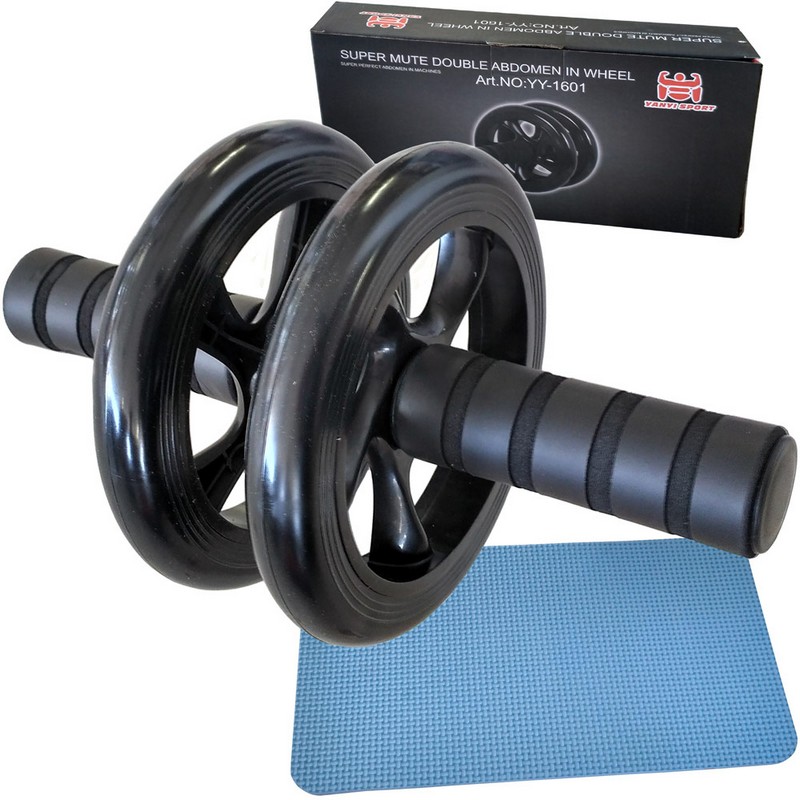 Ролик гимнастический Sportex C28958-3 2-х рядный (черный)