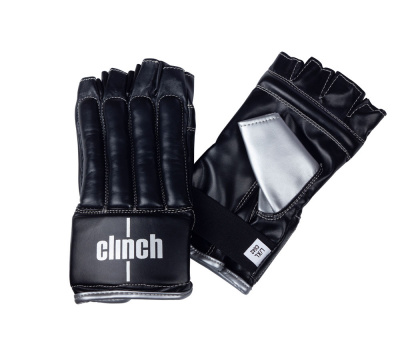 Перчатки снарядные (Шингарты) Clinch Bag Gloves Cut Finger C642 черно-серебристый