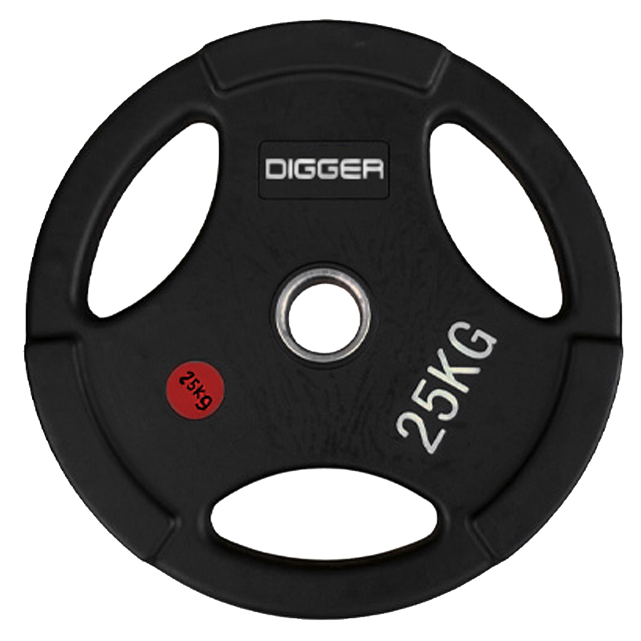 Диск олимпийский обрезиненный 3-х хватовый 15кг Hasttings Digger HD51C1C-15