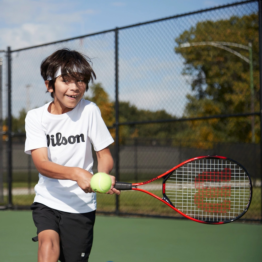 Ракетка для большого тенниса детская 9-10лет, алюминий Wilson Pro Staff Precision Jr 25 WR117910H красно-черный