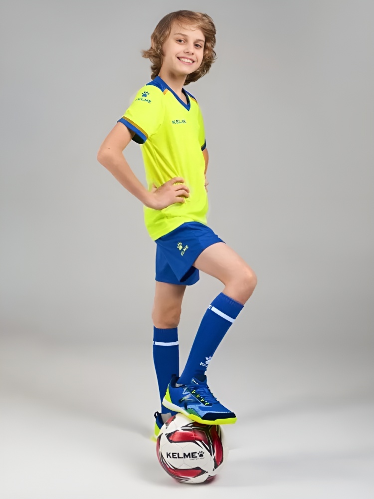 Детская футбольная форма Kelme S/S Football Set Kid 3873001-918 Citric\Blue